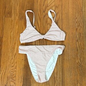 Andie Bikini Set Amor Top Wide-Band Cheeky‎ Bikini Bottom Koi Pink size S NWOT